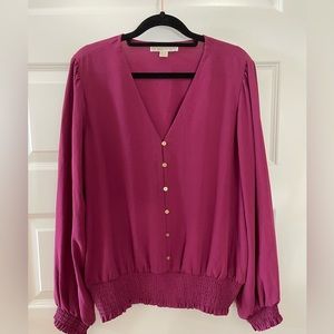 Michael Kors Maroon Women’s Blouse Size L